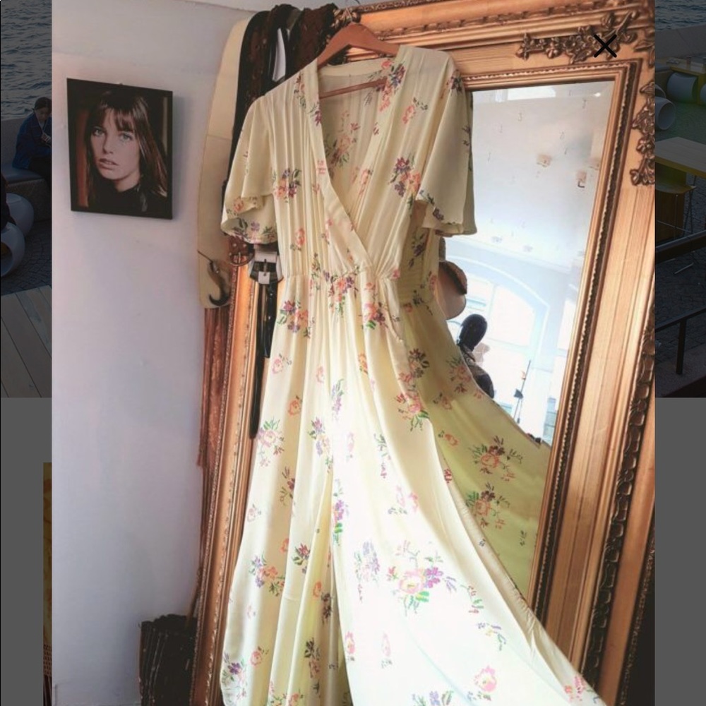 DollyUp Original Jumpsuit in Yellow floral cotton